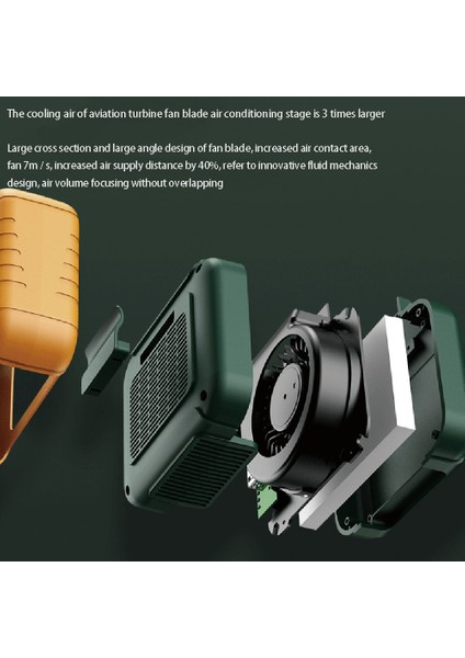 USB Taşınabilir Kişisel Asılı Bel Fanı, Ultra Sessiz Giyilebilir Elektrikli ve El Tipi Klima Sarı (Yurt Dışından) fırsatları