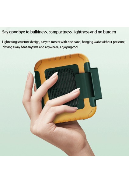 USB Taşınabilir Kişisel Asılı Bel Fanı, Ultra Sessiz Giyilebilir Elektrikli ve El Tipi Klima Sarı (Yurt Dışından) indirimleri