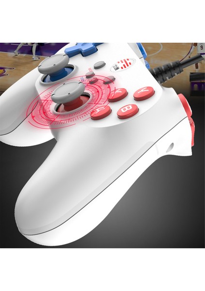 Gamepad'in NBA2K2020 Bilgisayar Versiyonu ile Uyumlu USB Tv Ev Canlı Futbol Çift Buhar Kolu, B (Yurt Dışından)