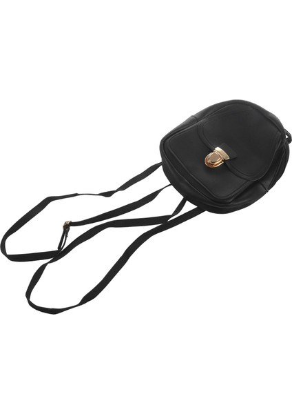 Küçük Sırt Çantası Kız Kulaklık Delik Sırt Çantası Okul Öğrenci Omuz Çantası Cep Cüzdan Siyah (Yurt Dışından) indirimleri