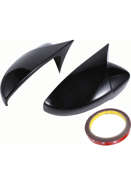 2009-2018 Siyah Kapı Yan Kanat Dikiz Aynası Öküz Boynuz Kapak Kapağı Araba Aksesuarları ile Uyumlu (Yurt Dışından) fiyatları