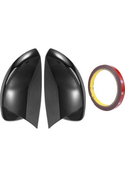 2009-2018 Siyah Kapı Yan Kanat Dikiz Aynası Öküz Boynuz Kapak Kapağı Araba Aksesuarları ile Uyumlu (Yurt Dışından) fırsatları