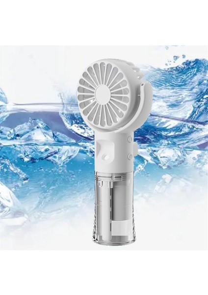 F4 El Misting Fan Nemlendirici Asılı Boyun Katlanır Mini Fan, Beyaz (Yurt Dışından)