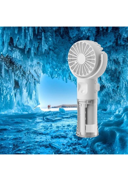 F4 El Misting Fan Nemlendirici Asılı Boyun Katlanır Mini Fan, Beyaz (Yurt Dışından)