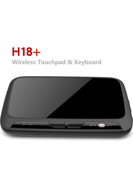 H18+ Mini Tam Dokunmatik Ekran Hava Fare Dokunmatik Yüzey Arkadan Aydınlatmalı Kablosuz Klavye Tak ve Çalıştır Akıllı Qwerty Klavye (Yurt Dışından)