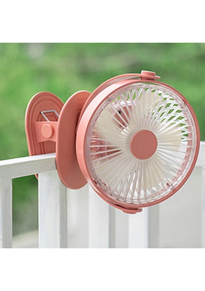 USB Şarj Edilebilir Klip Masaüstü/masa Fanı Mini Taşınabilir Kelepçe 360 Derece Dönen Vantilatör Hava Soğutucu ile Sarı (Yurt Dışından)
