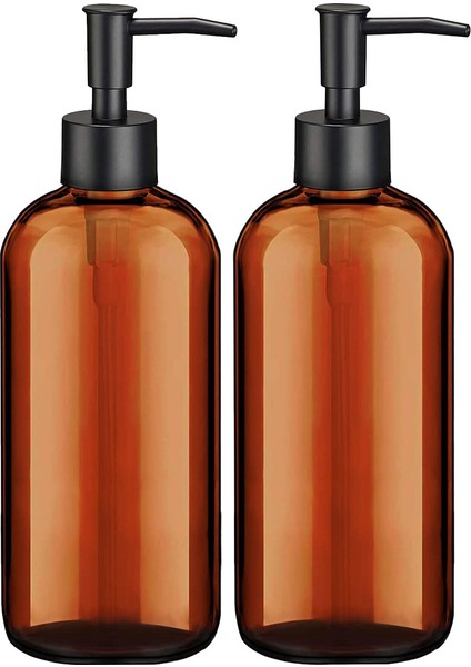Amber Sabunluk, Pompalı, (2 Paket, 16 Oz), Sabunluk Banyo, El Sabunu Dispenseri, Bulaşık Sabunu Dispenseri (Yurt Dışından)