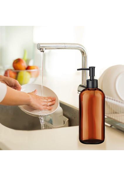 Amber Sabunluk, Pompalı, (2 Paket, 16 Oz), Sabunluk Banyo, El Sabunu Dispenseri, Bulaşık Sabunu Dispenseri (Yurt Dışından)