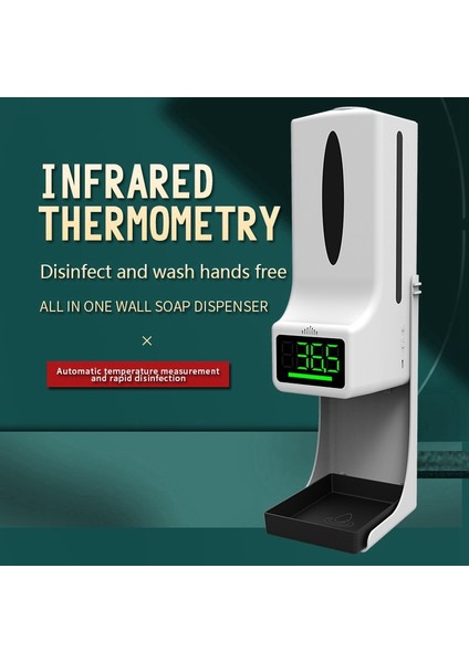2'si 1 Arada K9X Temassız Dijital Kızılötesi Termometre El Yıkama Sabunu Dispenseri Termometro 1200ML - A (Yurt Dışından) fiyatları