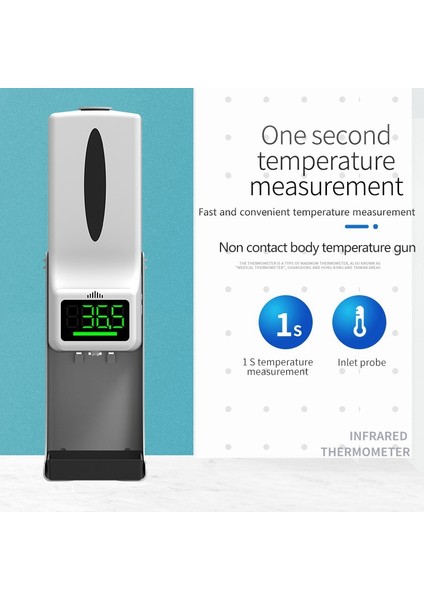 2'si 1 Arada K9X Temassız Dijital Kızılötesi Termometre El Yıkama Sabunu Dispenseri Termometro 1200ML - A (Yurt Dışından) modelleri