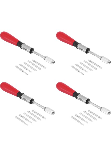 4 Takım 260 mm Spiral Tornavida El Basma Cırcır Tornavida Oluklu ve Phillips Tornavida Uçları ile (Yurt Dışından)