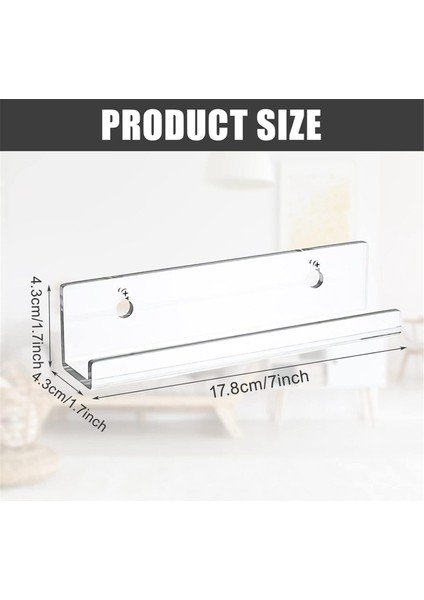 Akrilik Vinil Plak Yüzer Raflar 6 Paket, Ekran Için Akrilik Plak Rafı, Vinil Plak Ekran Tutucu (7 Inç) B (Yurt Dışından)