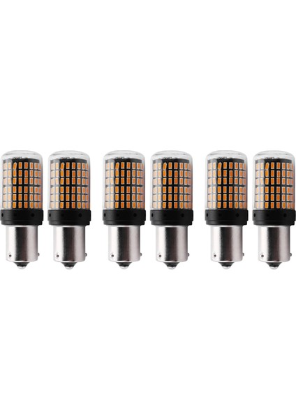 6 Adet Süper Parlak Flaş Yok 1156 Canbus Araba LED Işık BAU15S PY21W 144SMD 3014 Cips LED Dönüş Sinyali Kuyruk Işık (Yurt Dışından)