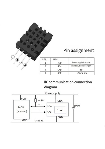 20 Adet DHTC12 Sıcaklık ve Nem Sensörü I2C Iletişim Yüksek Hassasiyetli Dijital Modül DHT20 AM2320'NIN Yerini Alır (Yurt Dışından) indirimleri