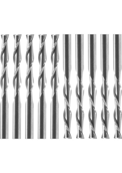 10X 1/8 Inç 3.175MM Karbür Cnc Çift Iki Flüt Spiral Uçları End Mill Yönlendirici 22MM (Yurt Dışından)