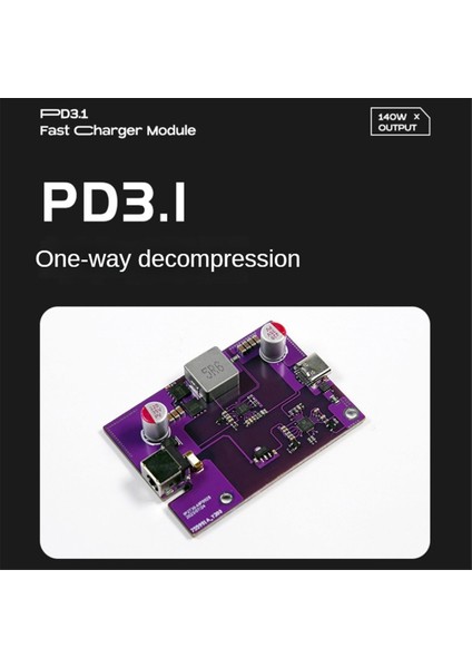 140W Hızlı Şarj Modülü Dc5.5x2.5mm'den Pd3.1'e Dönüşüm Modülü Tip-C Çıkışı IP2736 28-32V Giriş Adım Aşağı Modülü, B (Yurt Dışından)
