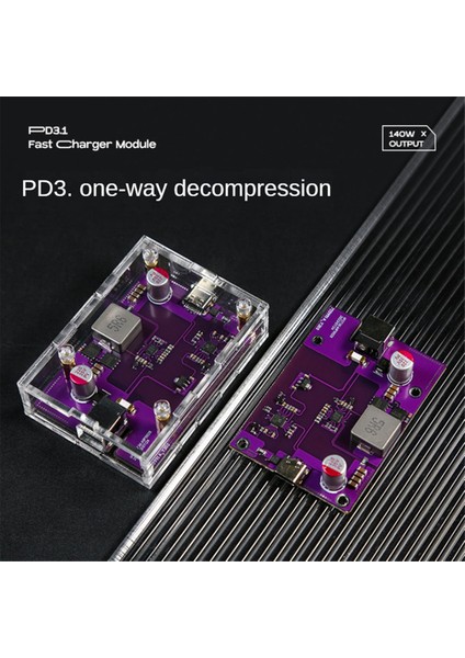 140W Hızlı Şarj Modülü Dc5.5x2.5mm'den Pd3.1'e Dönüşüm Modülü Tip-C Çıkışı IP2736 28-32V Giriş Adım Aşağı Modülü, B (Yurt Dışından)