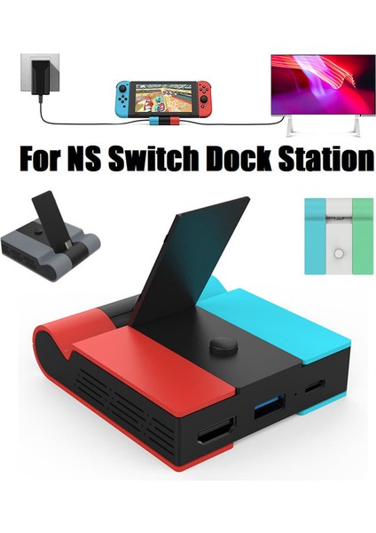 Bağlantı Istasyonu Hub Tip C ile Uyumlu 1080P Adaptör Dongle - Switch Konsol C ile Uyumlu Hd Tv Video Dönüştürücü (Yurt Dışından)