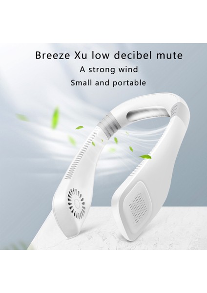 Bladeless Boyun Fanı, 360 Derece Soğutma Eller Serbest Spor USB Mini Kişisel Kulaklık Tasarımı Hava Soğutucu - Beyaz (Yurt Dışından) fırsatları