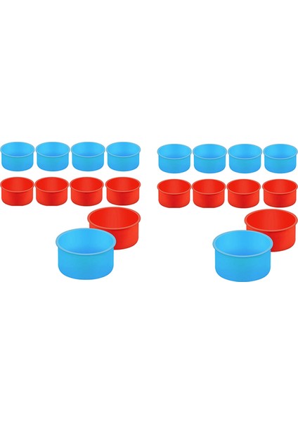 Торт В Форме,20 Parça Silikon Kek Kalıbı Sevgililer Günü Yuvarlak Fırın Tepsisi 4 Inç Pişirme Kalıp Mutfak Silikon Bakeware Tava Kırmızı, Mavi (Yurt Dışından)