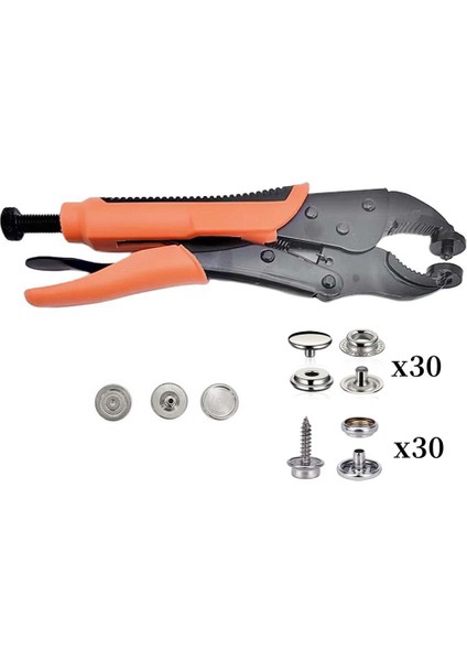 Kanvas Için Çıtçıtlı Düğme Seti, Tekne Kapakları Çıtçıtlı Düğmeler Için Ayarlanabilir Pense Çıtçıt Seti, Çıtçıt Alet Seti (Yurt Dışından)