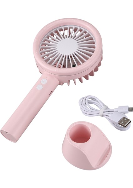 USB Şarj El Renkli Masa Lambası Fan Masaüstü Cep Telefonu Braketi Ev Ofis Için En Iyi Hediye Pembe (Yurt Dışından)