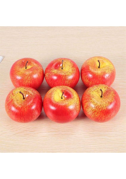 Dekoratif Yapay Plastik Meyve Taklit Ev Dekor 18 Adet Kırmızı (Yurt Dışından)