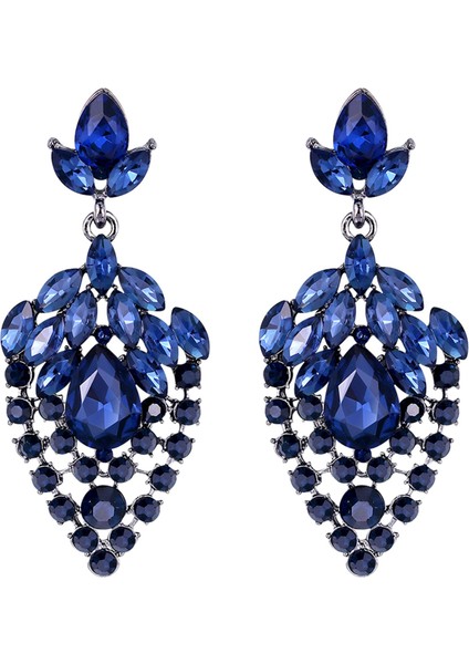 Vintage Zarif Su Damlası Dangle Küpe Bohemia Kristal Rhinestone Parti Gelin Küpe Moda Takı Kadın Hediye A (Yurt Dışından)