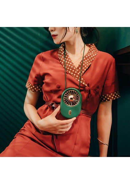 Taşınabilir Asma Boyun Fanı USB Mini Katlanır Dış Mekan El Hava Soğutma Ayarlanabilir Seyahat Soğutucu - Beyaz (Yurt Dışından) modelleri