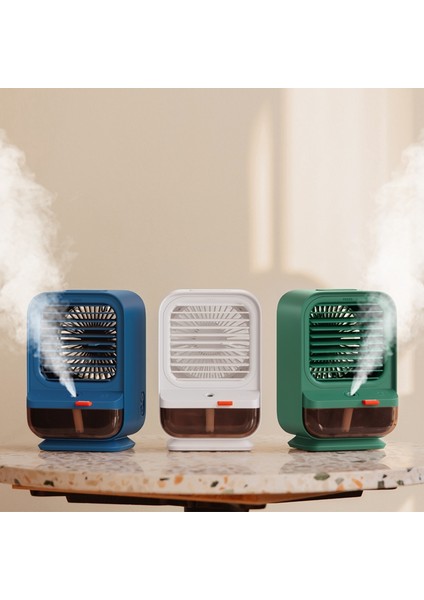USB Taşınabilir Hava Soğutucu Fan Kremi Hafif Masaüstü Ofis Yatak Odası Için Soğutma Nemlendirici Arıtma (Mavi) (Yurt Dışından)