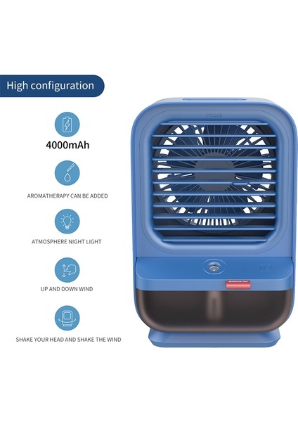 USB Taşınabilir Hava Soğutucu Fan Kremi Hafif Masaüstü Ofis Yatak Odası Için Soğutma Nemlendirici Arıtma (Mavi) (Yurt Dışından) fırsatları