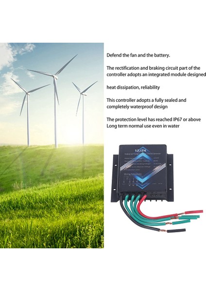 Многоцелевые Наборы,rüzgar Türbini Şarj Regülatörü, 400W 12V 24V Mini Rüzgar Türbini Jeneratörü Kontrol Cihazı IP67 Su Geçirmez (Yurt Dışından)