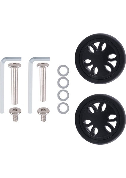 Takım 50MM x 12MM Bagaj Tekerlekleri Aşınmaya Dayanıklı Pu Teker Bavul Yedek Tekerlekler Bagaj Yedek Tekerlekler (Yurt Dışından)