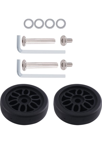Takım 50MM x 12MM Bagaj Tekerlekleri Aşınmaya Dayanıklı Pu Teker Bavul Yedek Tekerlekler Bagaj Yedek Tekerlekler (Yurt Dışından)