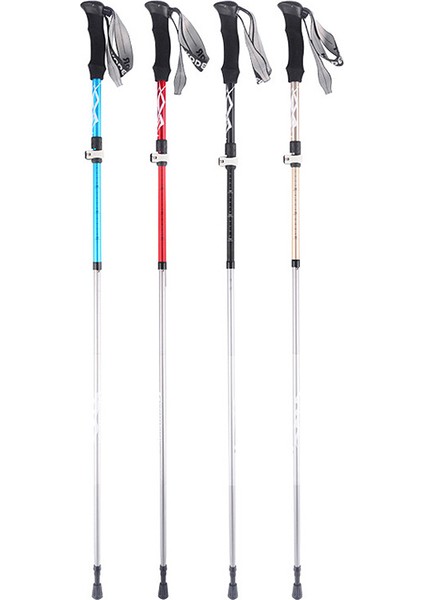 1pc Eva Kolu 5 Bölümlü Yürüyüş Direkleri Katlanır Trekking Direkleri Nordic Yürüyüş Çubukları, Siyah 95-110CM (Yurt Dışından)