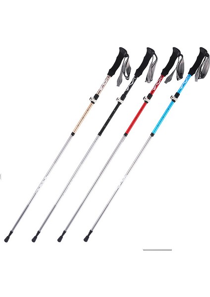 1pc Eva Kolu 5 Bölümlü Yürüyüş Direkleri Katlanır Trekking Direkleri Nordic Yürüyüş Çubukları, Siyah 95-110CM (Yurt Dışından)
