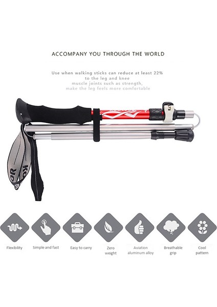 1pc Eva Kolu 5 Bölümlü Yürüyüş Direkleri Katlanır Trekking Direkleri Nordic Yürüyüş Çubukları, Siyah 95-110CM (Yurt Dışından)