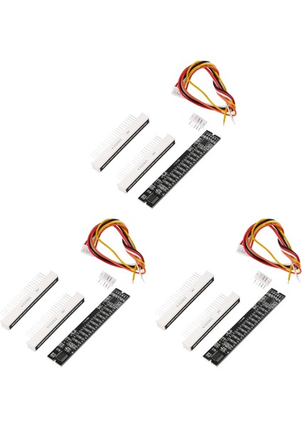 3x Mini Çift 12 Seviye Göstergesi Vu Metre Stereo Amplifikatör Kartı Ayarlanabilir Işık Hızı Kartı (Yurt Dışından)