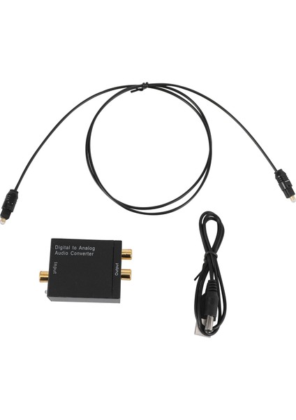 Analog Ses Dönüştürücü Adaptör Rca, Siyah'a Dijital Optik Koaksiyel Toslink Sinyali (Yurt Dışından)