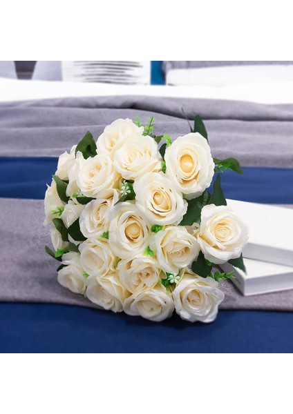 2 Adet Düğün Dekoratif Buket Dekoratif Plastik Çiçek Masa Merkezi (10 Bahar Gülü) (Yurt Dışından) modelleri