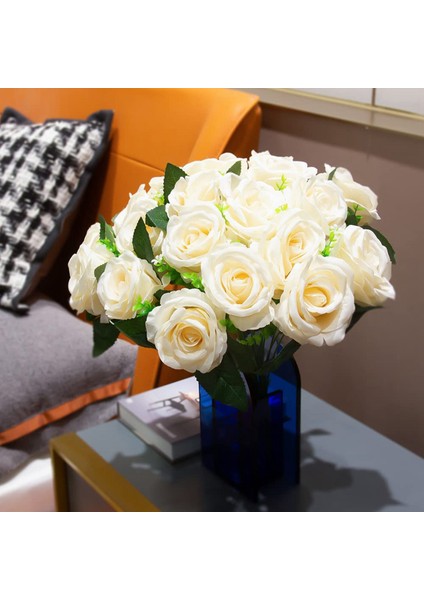 2 Adet Düğün Dekoratif Buket Dekoratif Plastik Çiçek Masa Merkezi (10 Bahar Gülü) (Yurt Dışından) fırsatları