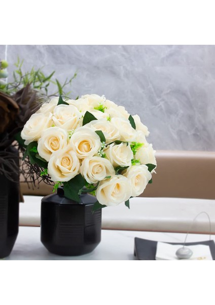 2 Adet Düğün Dekoratif Buket Dekoratif Plastik Çiçek Masa Merkezi (10 Bahar Gülü) (Yurt Dışından) indirimleri