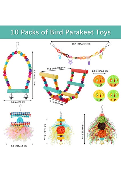 Kuş Parakeet Oyuncaklar Küçük Papağan Çiğneme Oyuncakları Papağan Kafesi Uyumlu Withaging Asılı Oyuncaklar Kuş Salıncak Kuş Merdiveni Papağanlar ile Uyumlu (Yurt Dışından) fırsatları