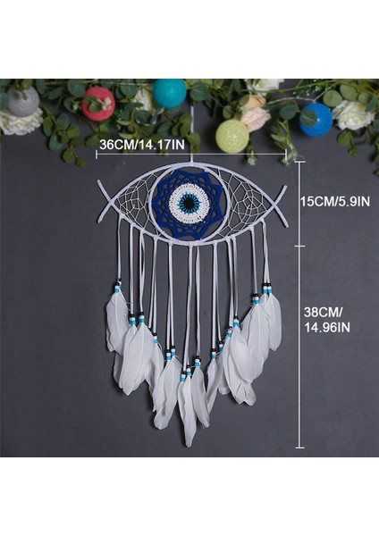 2x Nazar Dream Catchers Yatak Odası Için El Dokuma Makrome Dreamcatcher Duvar Asılı Ev Dekor Iyi Şanslar Nimet Hediye,1 (Yurt Dışından) modelleri