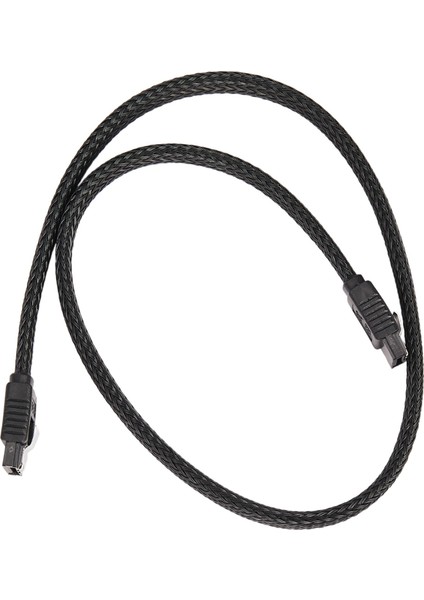 50 cm Sata 3.0 Iıı Sata3 7pin Veri Kablosu 6 Gb/s SSD Kabloları Naylon Kollu Premium Sürüm ile HDD Sabit Disk Veri Kablosu (Siyah) (Yurt Dışından)