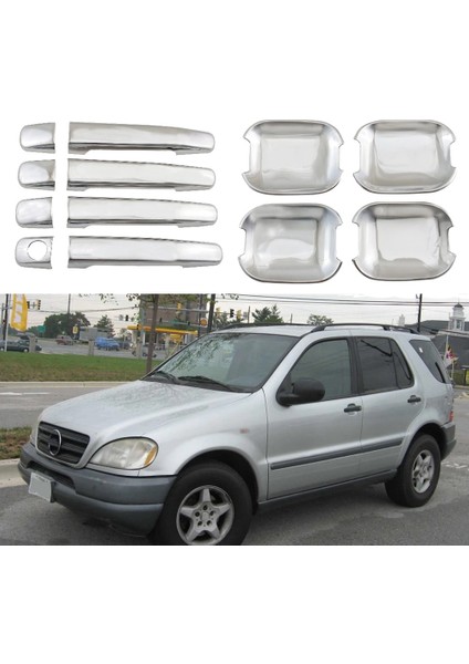 Araba Kapı Kolu Kapağı Kapı Kase Trimi ile Uyumlu - M-Serisi W163 ML320 / ML350 / ML50 1997-2005 (Yurt Dışından) fiyatları