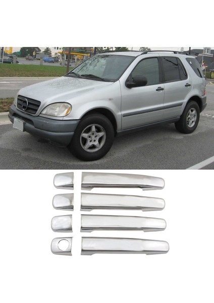Araba Kapı Kolu Kapağı Kapı Kase Trimi ile Uyumlu - M-Serisi W163 ML320 / ML350 / ML50 1997-2005 (Yurt Dışından) modelleri