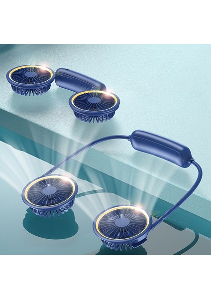 Yükseltilmiş 7 Bıçak Asılı Boyun Fanı USB Şarj Edilebilir Taşınabilir Spor Mini Hava Soğutucu-Pembe (Yurt Dışından) fiyatları