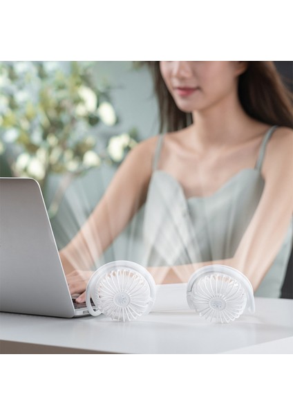 Yükseltilmiş 7 Bıçak Asılı Boyun Fanı USB Şarj Edilebilir Taşınabilir Spor Mini Hava Soğutucu-Pembe (Yurt Dışından) fırsatları