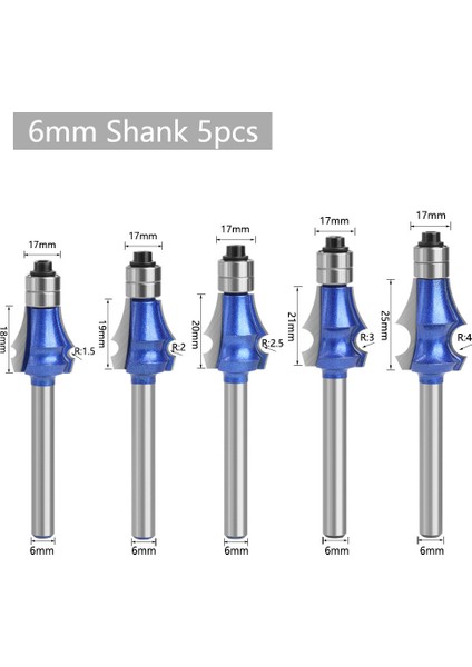 6 mm Çizim Hattı Bit Yönlendirici Bit Ağaç Işleme Freze Kesicisi Ahşap Bit Yüz Değirmeni Karbür Kesici Uçlu Değirmen Rulman ile (Yurt Dışından)